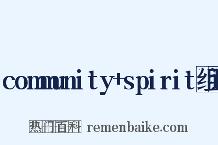community+spirit组词是什么意思的图片